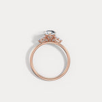 Juliette丨1CT Pear Cut Lab Grown Diamond Cluster Ring with Round Accents in 14K Gold/Platinum - Rings