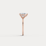 Juliette丨1CT Pear Cut Lab Grown Diamond Cluster Ring with Round Accents in 14K Gold/Platinum - Rings