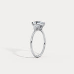Juliette丨1CT Pear Cut Lab Grown Diamond Cluster Ring with Round Accents in 14K Gold/Platinum - Rings