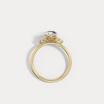Juliette丨1CT Pear Cut Lab Grown Diamond Cluster Ring with Round Accents in 14K Gold/Platinum - Rings