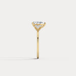 Juliette丨1CT Pear Cut Lab Grown Diamond Cluster Ring with Round Accents in 14K Gold/Platinum - Rings