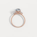 Juliette丨2CT Pear Cut Lab Grown Diamond Cluster Ring with Round Accents in 14K Gold/Platinum - Rings