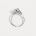 Juliette丨2CT Pear Cut Lab Grown Diamond Cluster Ring with Round Accents in 14K Gold/Platinum - Rings