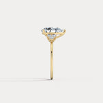 Juliette丨2CT Pear Cut Lab Grown Diamond Cluster Ring with Round Accents in 14K Gold/Platinum - Rings