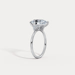 Juliette丨3CT Pear Cut Lab Grown Diamond Cluster Ring with Round Accents in 14K Gold/Platinum - Rings