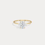 Olivia丨1CT Three - Stone Lotus - Inspired Lab - grown Diamond Engagement Ring - Rings