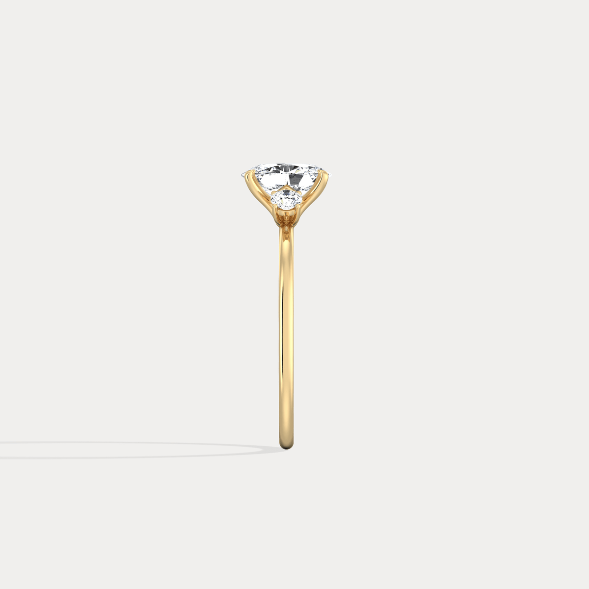 Olivia丨1CT Three - Stone Lotus - Inspired Lab - grown Diamond Engagement Ring - Rings