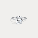 Olivia丨2CT Three - Stone Lotus - Inspired Lab - grown Diamond Engagement Ring - Rings