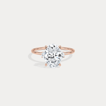 Olivia丨2CT Three - Stone Lotus - Inspired Lab - grown Diamond Engagement Ring - Rings