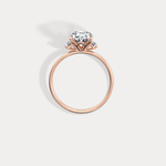 Olivia丨2CT Three - Stone Lotus - Inspired Lab - grown Diamond Engagement Ring - Rings