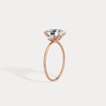 Olivia丨2CT Three - Stone Lotus - Inspired Lab - grown Diamond Engagement Ring - Rings
