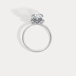 Olivia丨3CT Three - Stone Lotus - Inspired Lab - grown Diamond Engagement Ring - Rings