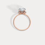 Olivia丨3CT Three - Stone Lotus - Inspired Lab - grown Diamond Engagement Ring - Rings