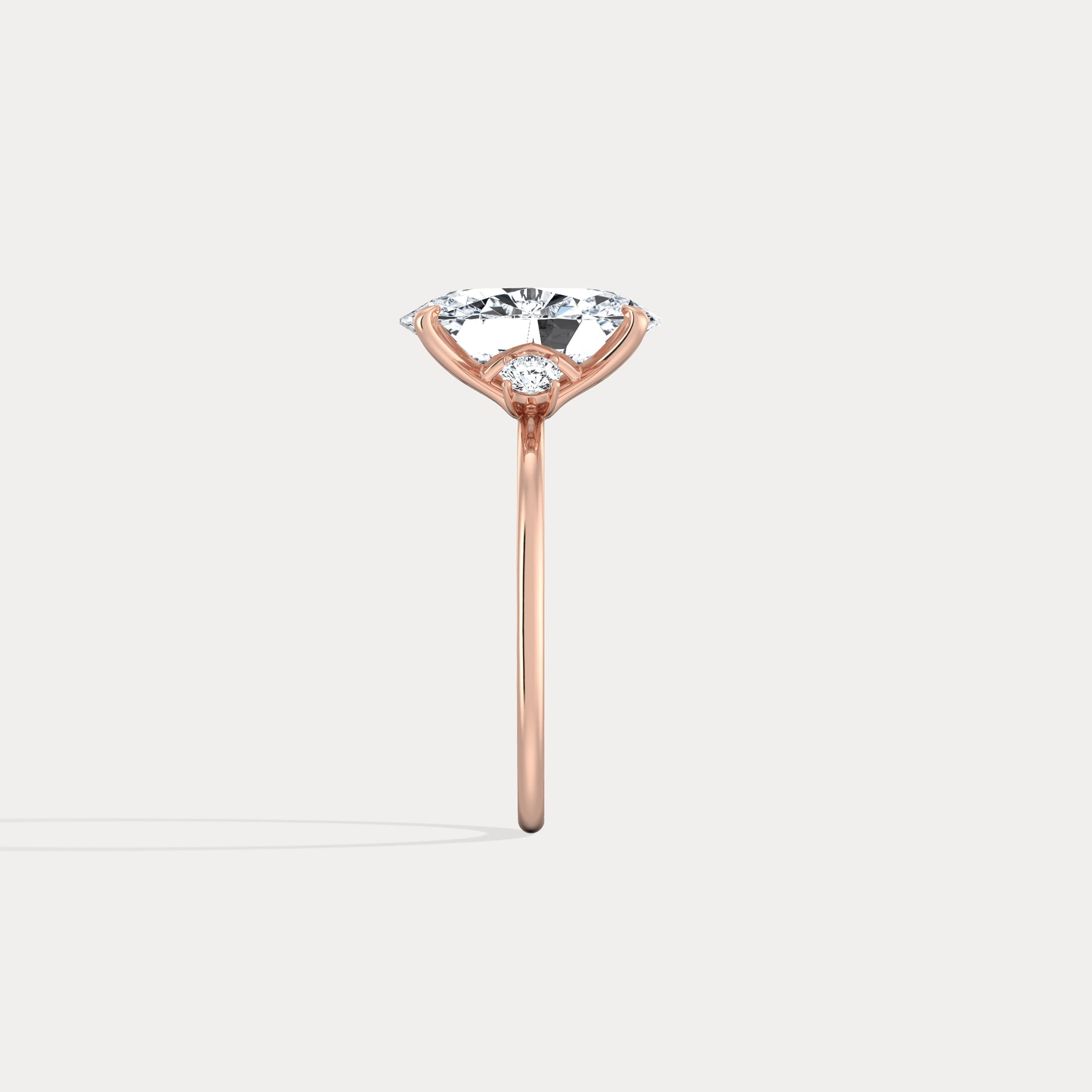 Olivia丨3CT Three - Stone Lotus - Inspired Lab - grown Diamond Engagement Ring - Rings