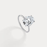 Olivia丨3CT Three - Stone Lotus - Inspired Lab - grown Diamond Engagement Ring - Rings