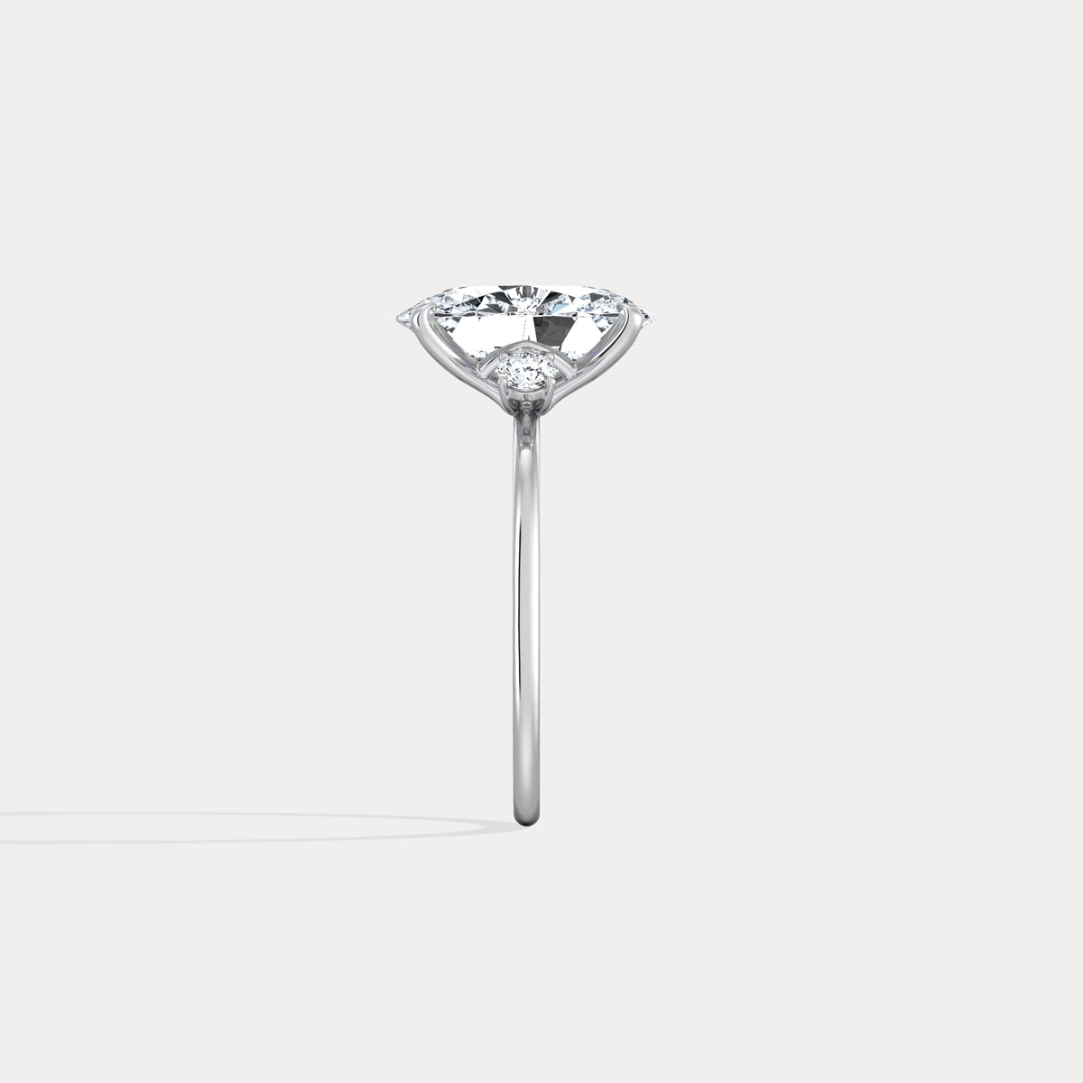Olivia丨3CT Three - Stone Lotus - Inspired Lab - grown Diamond Engagement Ring - Rings