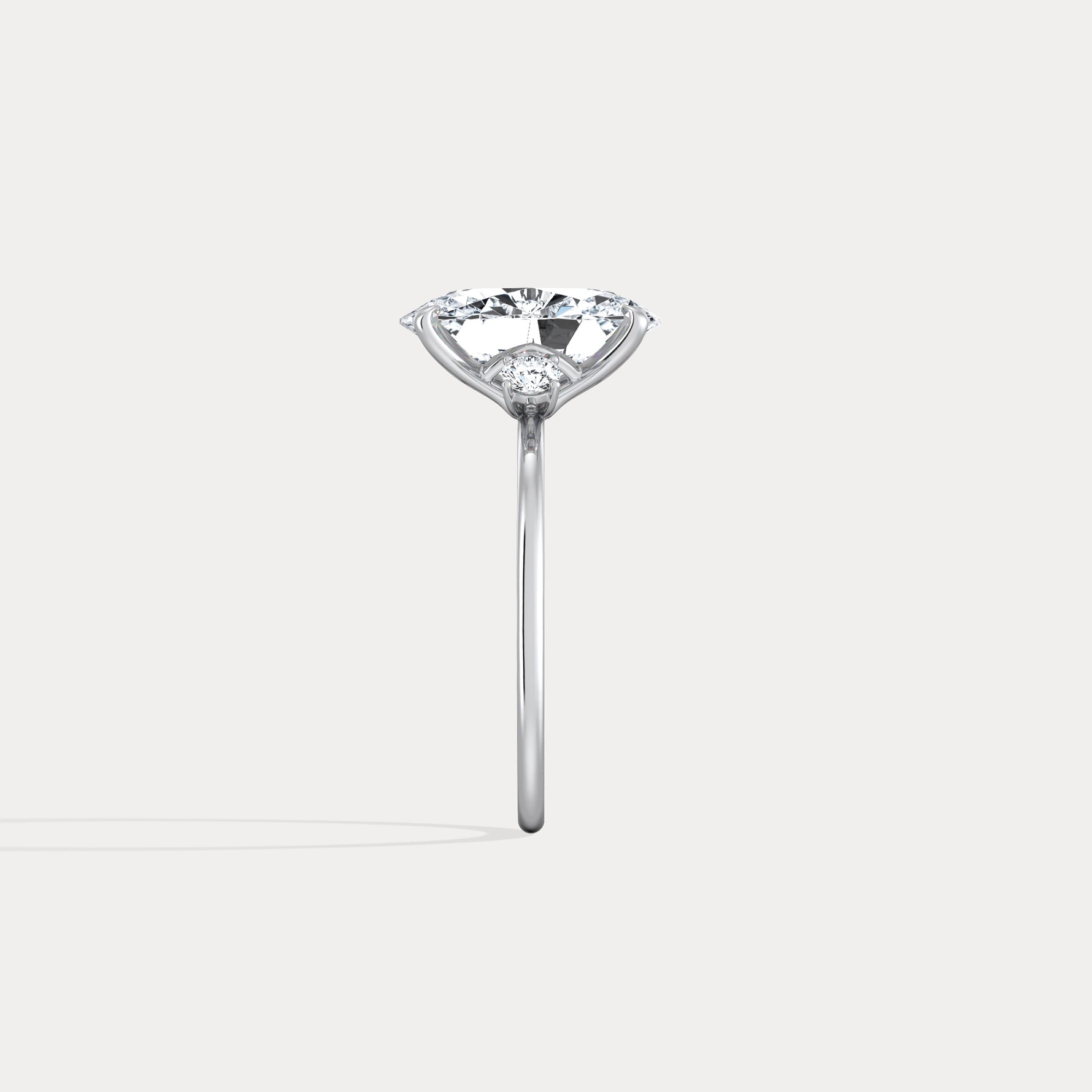 Olivia丨3CT Three - Stone Lotus - Inspired Lab - grown Diamond Engagement Ring - Rings