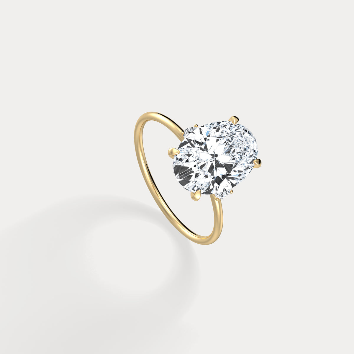 Olivia丨3CT Three - Stone Lotus - Inspired Lab - grown Diamond Engagement Ring - Rings