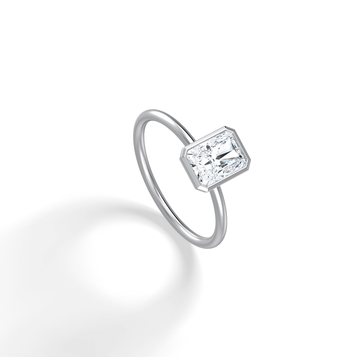 Nyla丨14K Solid Gold 1CT Solitaire Lab - Grown Diamond Bezel Engagement Ring - Rings