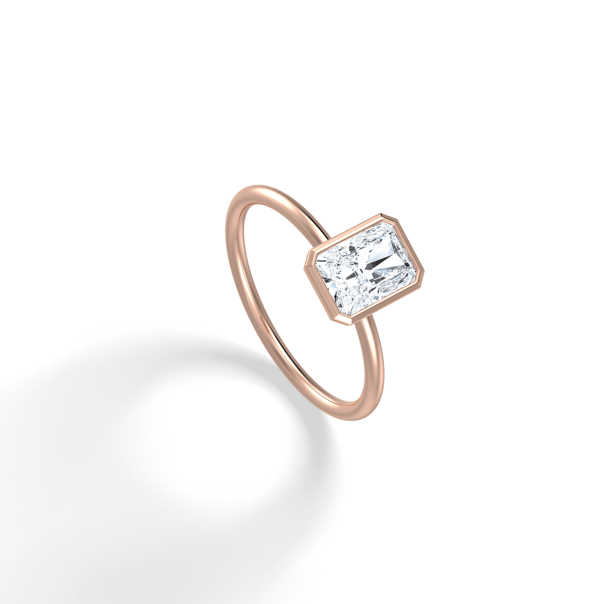 Nyla丨14K Solid Gold 1CT Solitaire Lab - Grown Diamond Bezel Engagement Ring - Rings