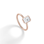 Nyla丨14K Solid Gold 1CT Solitaire Lab - Grown Diamond Bezel Engagement Ring - Rings