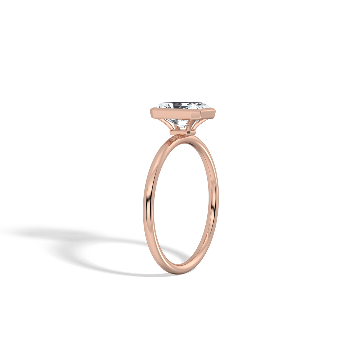 Nyla丨14K Solid Gold 1CT Solitaire Lab - Grown Diamond Bezel Engagement Ring - Rings