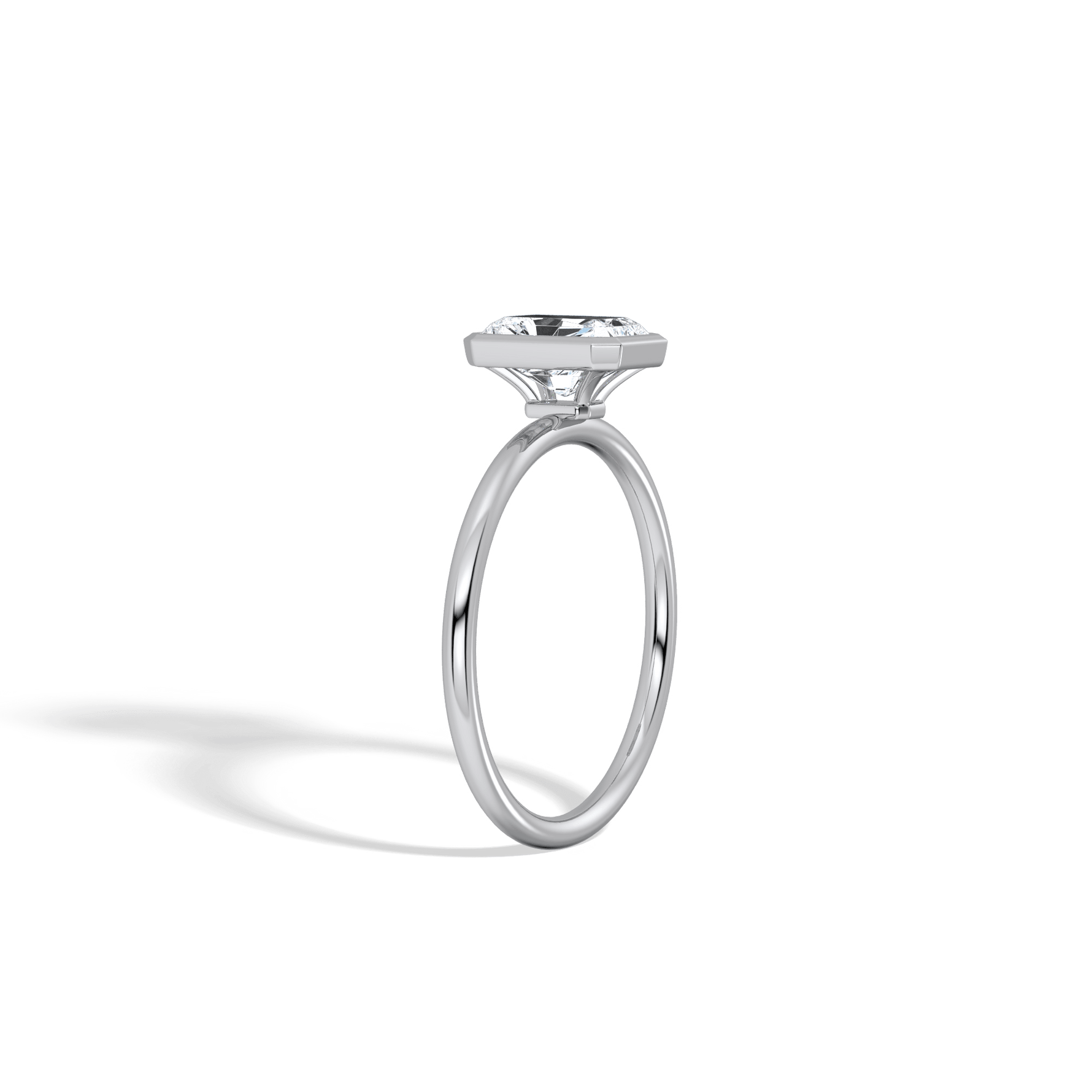 Nyla丨14K Solid Gold 1CT Solitaire Lab - Grown Diamond Bezel Engagement Ring - Rings