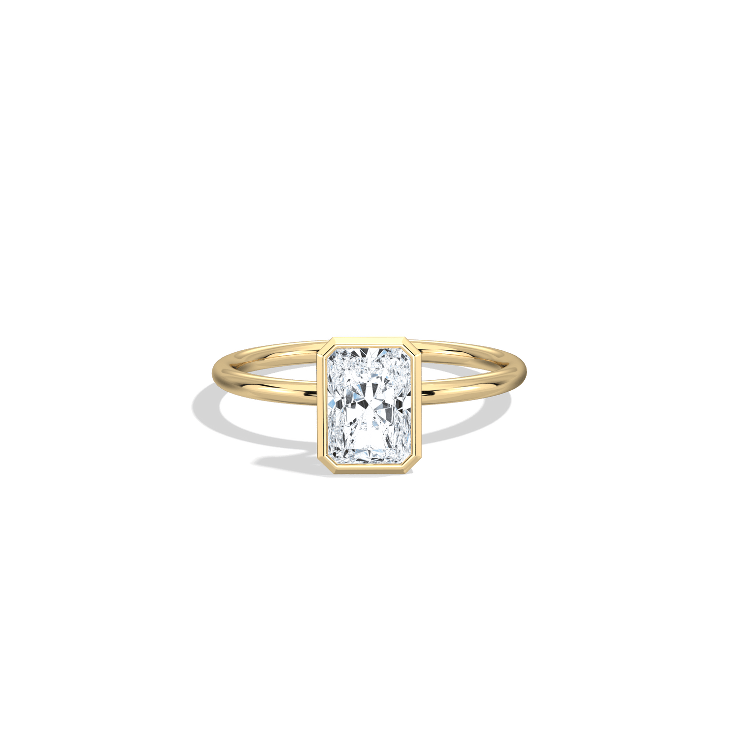 Nyla丨14K Solid Gold 1CT Solitaire Lab - Grown Diamond Bezel Engagement Ring - Rings