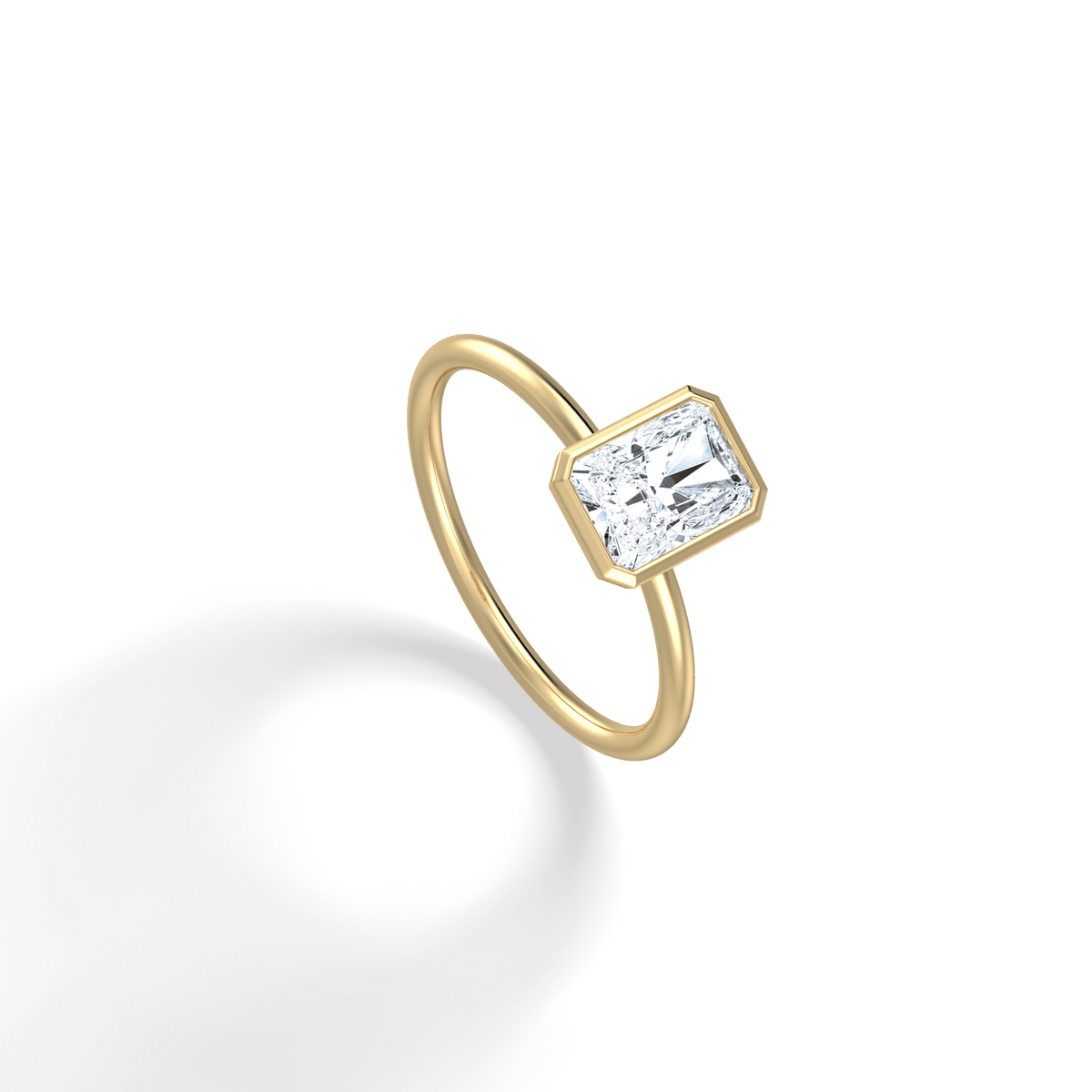 Nyla丨14K Solid Gold 1CT Solitaire Lab - Grown Diamond Bezel Engagement Ring - Rings