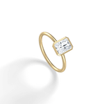 Nyla丨14K Solid Gold 1CT Solitaire Lab - Grown Diamond Bezel Engagement Ring - Rings