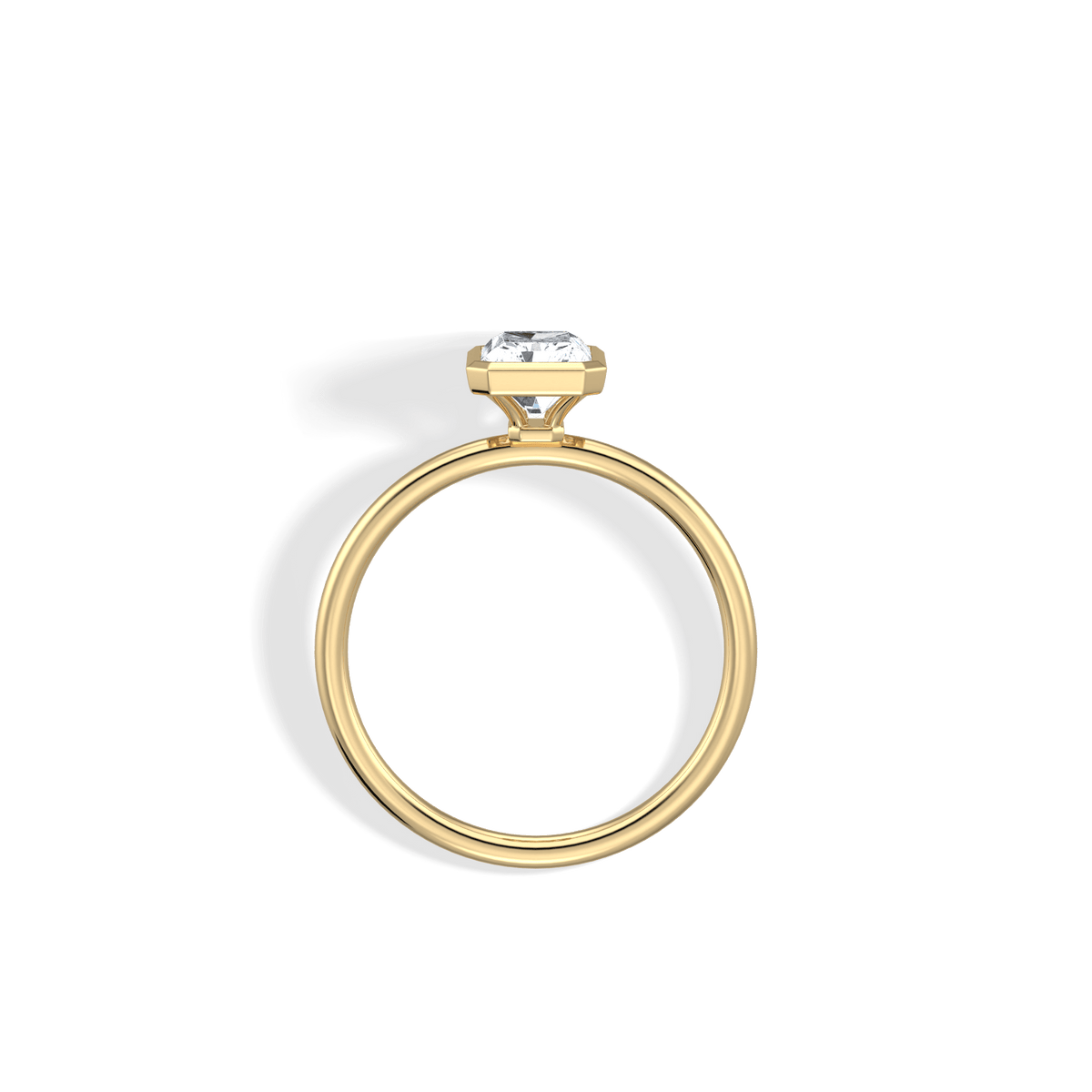 Nyla丨14K Solid Gold 1CT Solitaire Lab - Grown Diamond Bezel Engagement Ring - Rings