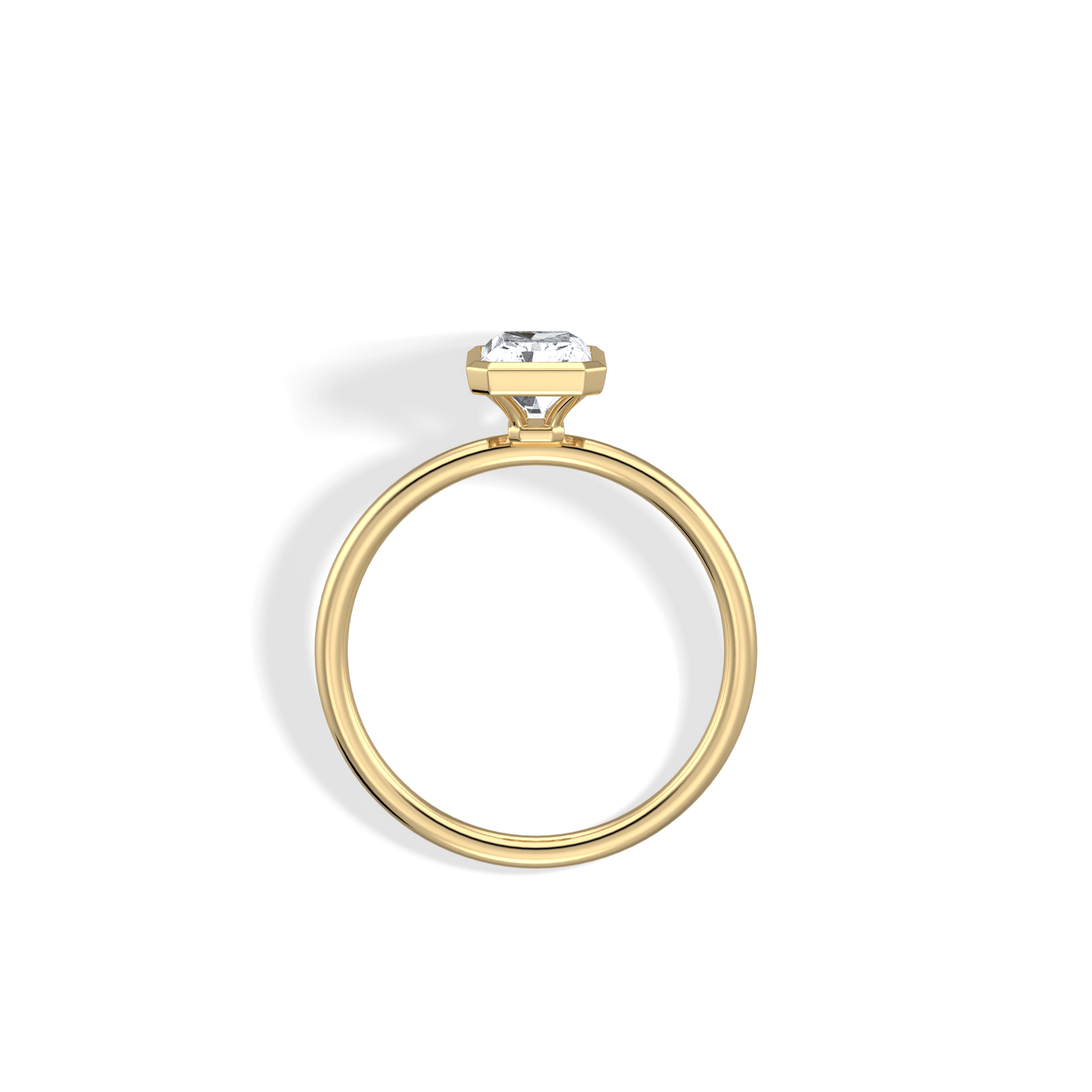 Nyla丨14K Solid Gold 1CT Solitaire Lab - Grown Diamond Bezel Engagement Ring - Rings