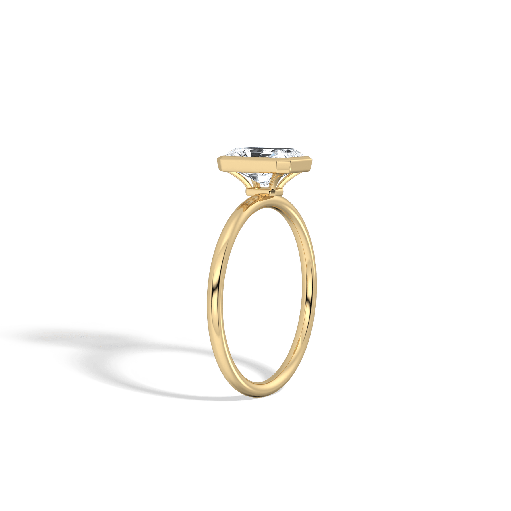 Nyla丨14K Solid Gold 1CT Solitaire Lab - Grown Diamond Bezel Engagement Ring - Rings