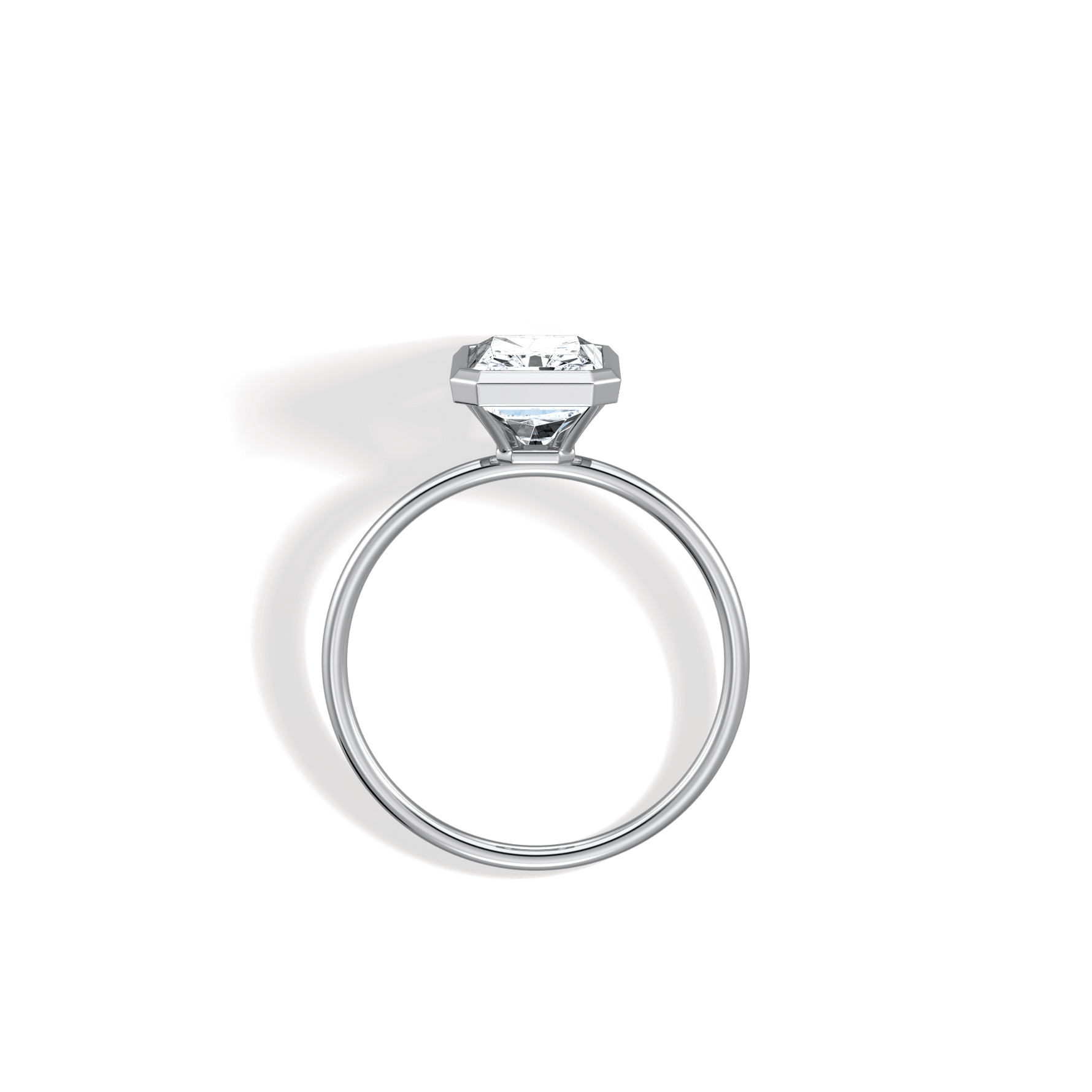 Nyla丨14K Solid Gold 2CT Solitaire Lab - Grown Diamond Bezel Engagement Ring - Rings