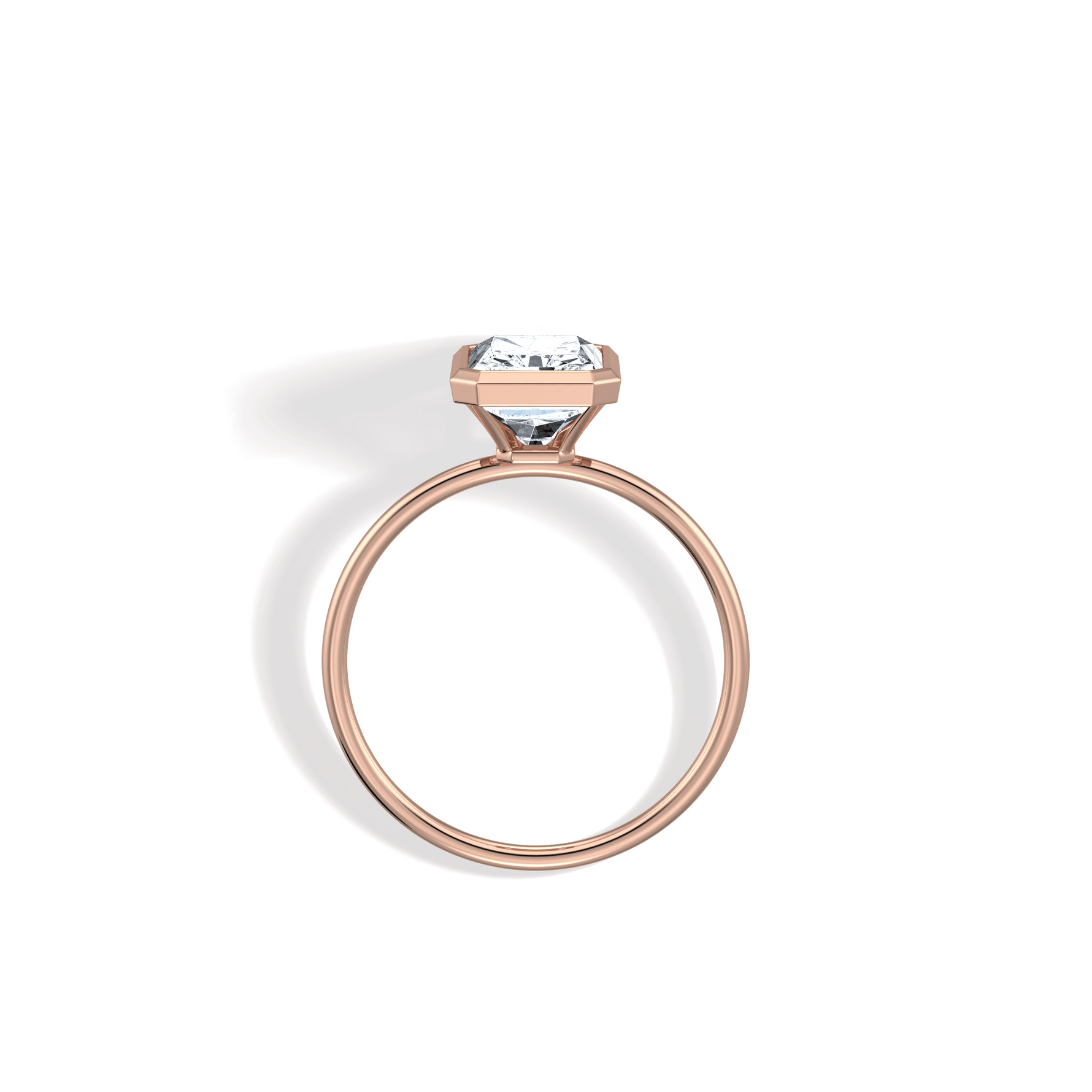 Nyla丨14K Solid Gold 2CT Solitaire Lab - Grown Diamond Bezel Engagement Ring - Rings