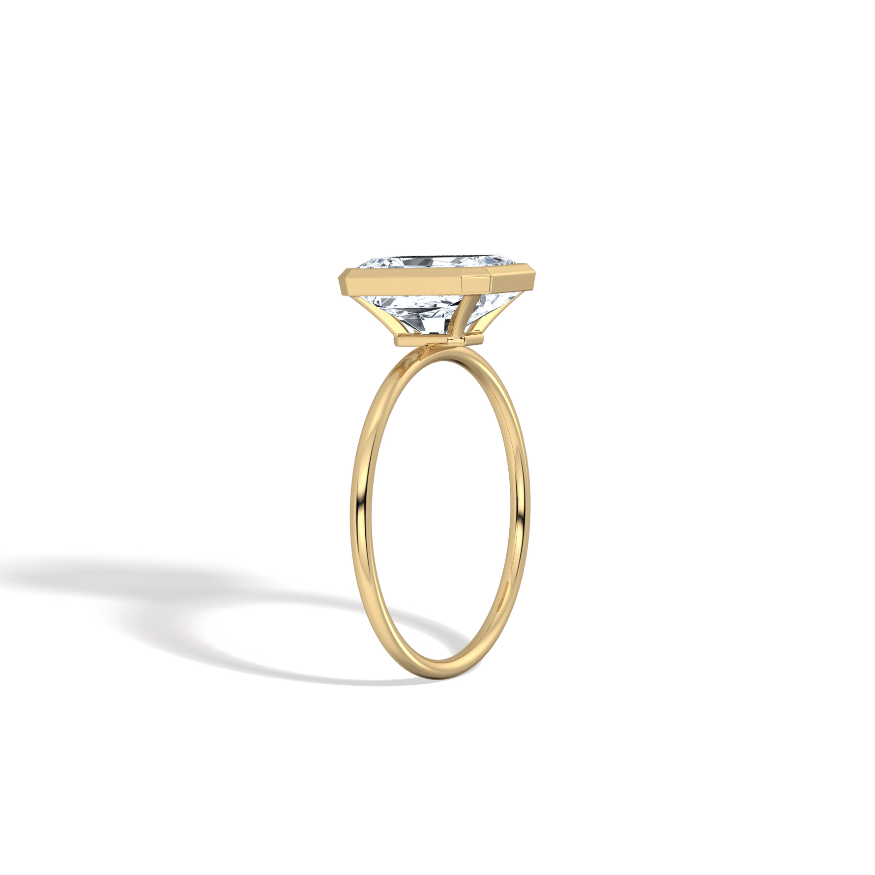 Nyla丨14K Solid Gold 2CT Solitaire Lab - Grown Diamond Bezel Engagement Ring - Rings
