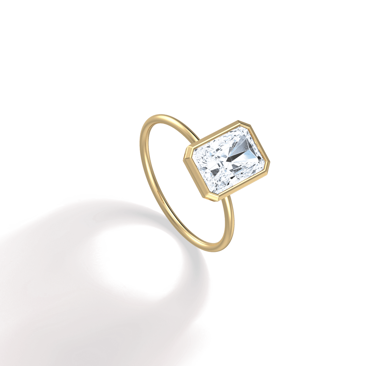 Nyla丨14K Solid Gold 2CT Solitaire Lab - Grown Diamond Bezel Engagement Ring - Rings