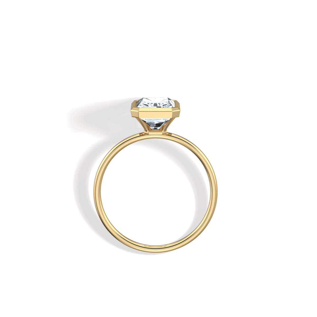 Nyla丨14K Solid Gold 2CT Solitaire Lab - Grown Diamond Bezel Engagement Ring - Rings