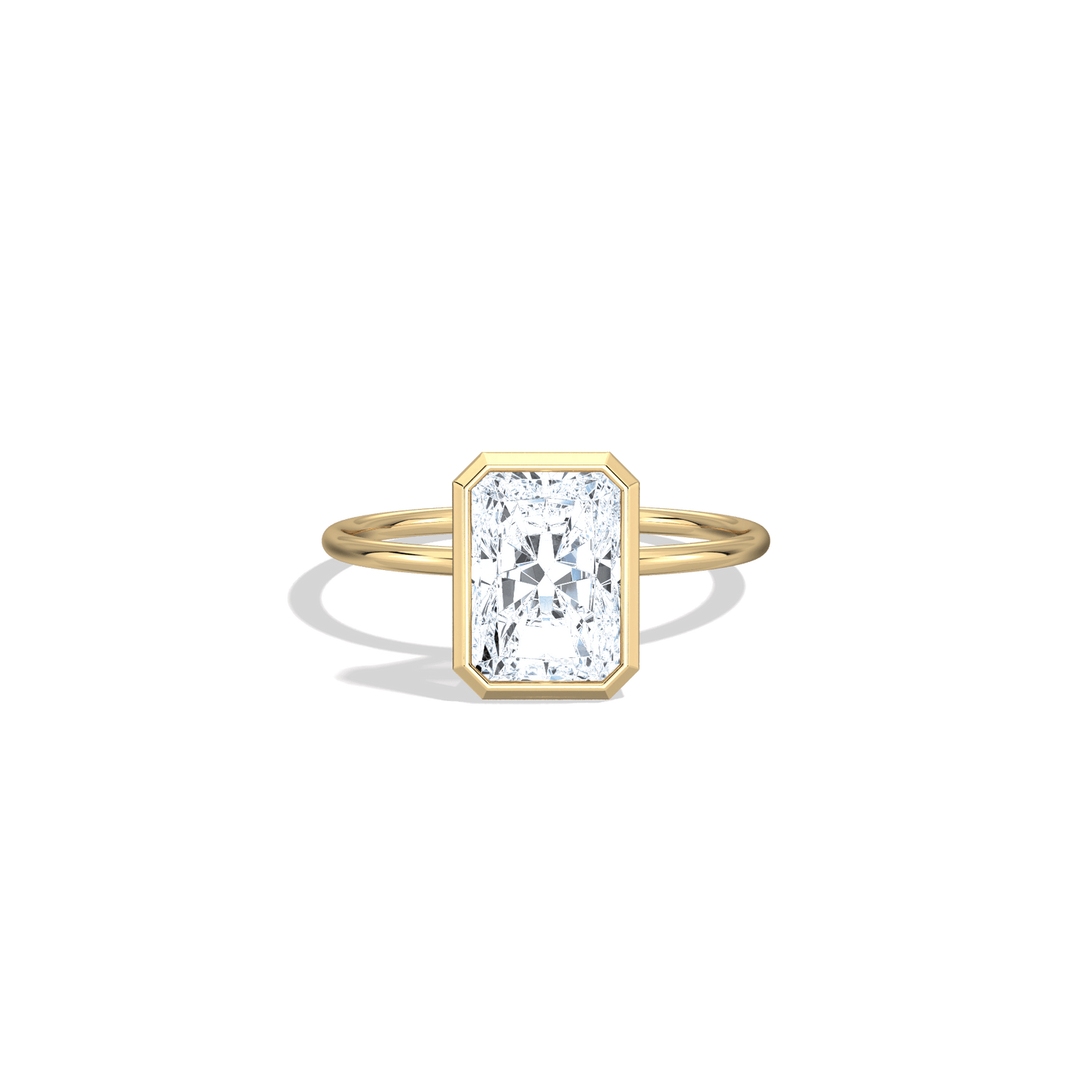 Nyla丨14K Solid Gold 2CT Solitaire Lab - Grown Diamond Bezel Engagement Ring - Rings