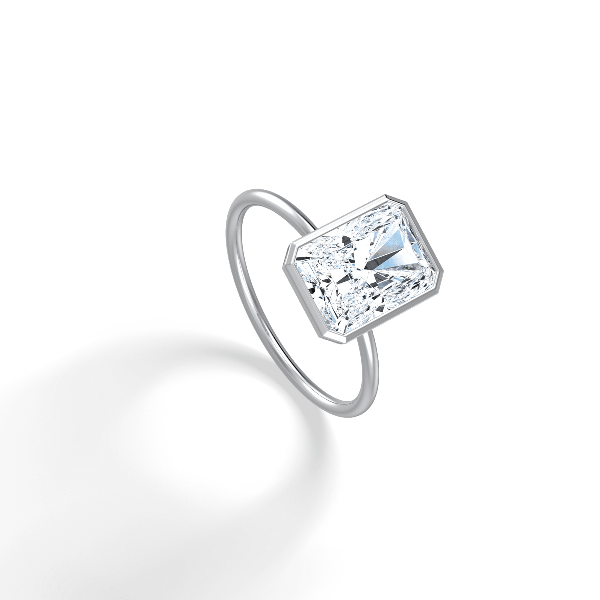 Nyla丨14K Solid Gold 3CT Solitaire Lab - Grown Diamond Bezel Engagement Ring - Rings