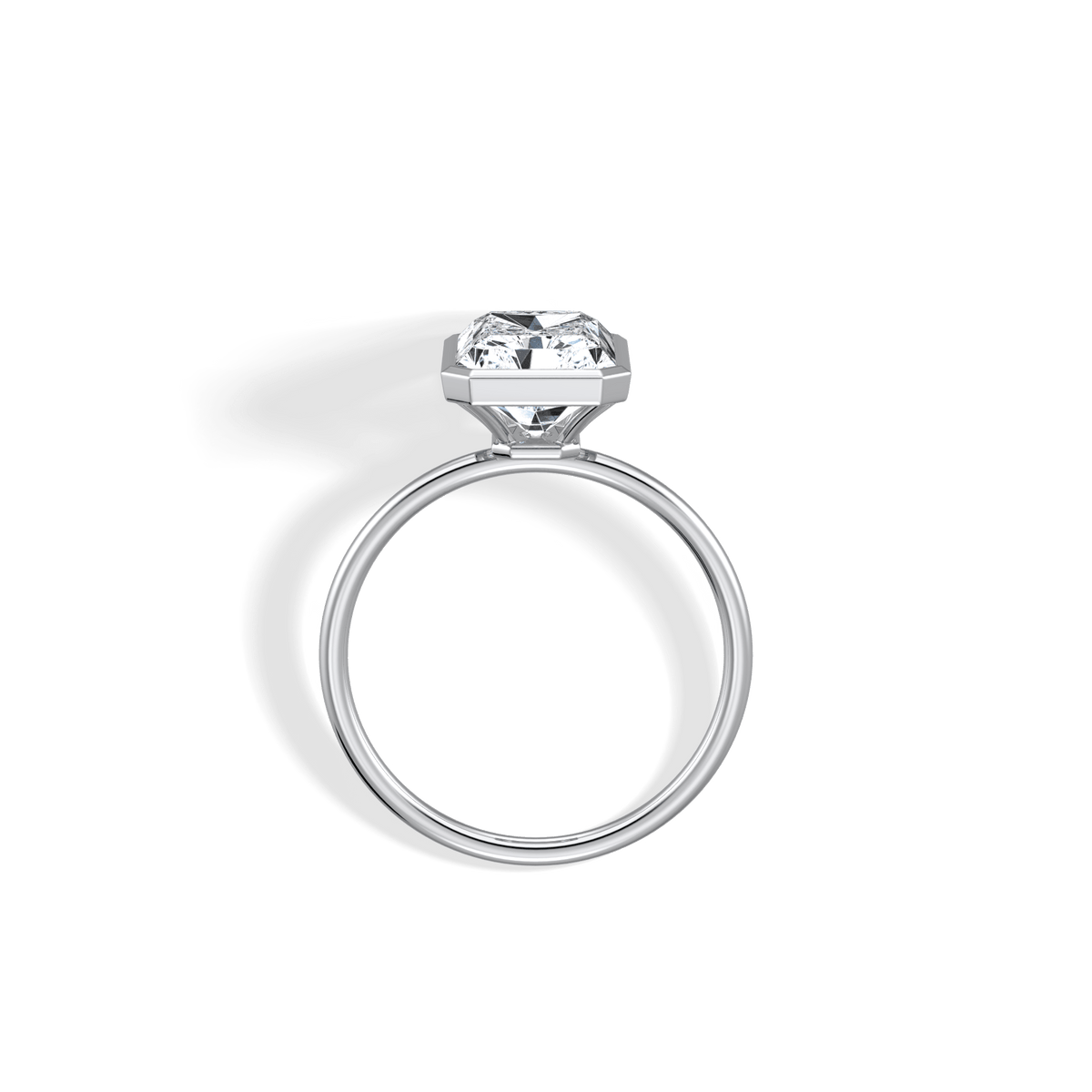Nyla丨14K Solid Gold 3CT Solitaire Lab - Grown Diamond Bezel Engagement Ring - Rings