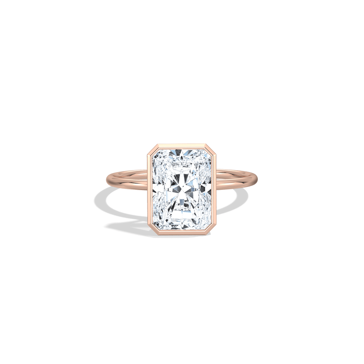 Nyla丨14K Solid Gold 3CT Solitaire Lab - Grown Diamond Bezel Engagement Ring - Rings