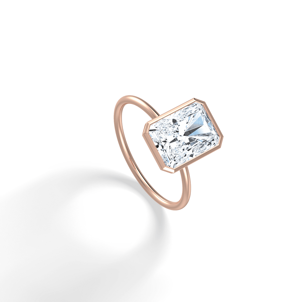 Nyla丨14K Solid Gold 3CT Solitaire Lab - Grown Diamond Bezel Engagement Ring - Rings