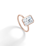 Nyla丨14K Solid Gold 3CT Solitaire Lab - Grown Diamond Bezel Engagement Ring - Rings