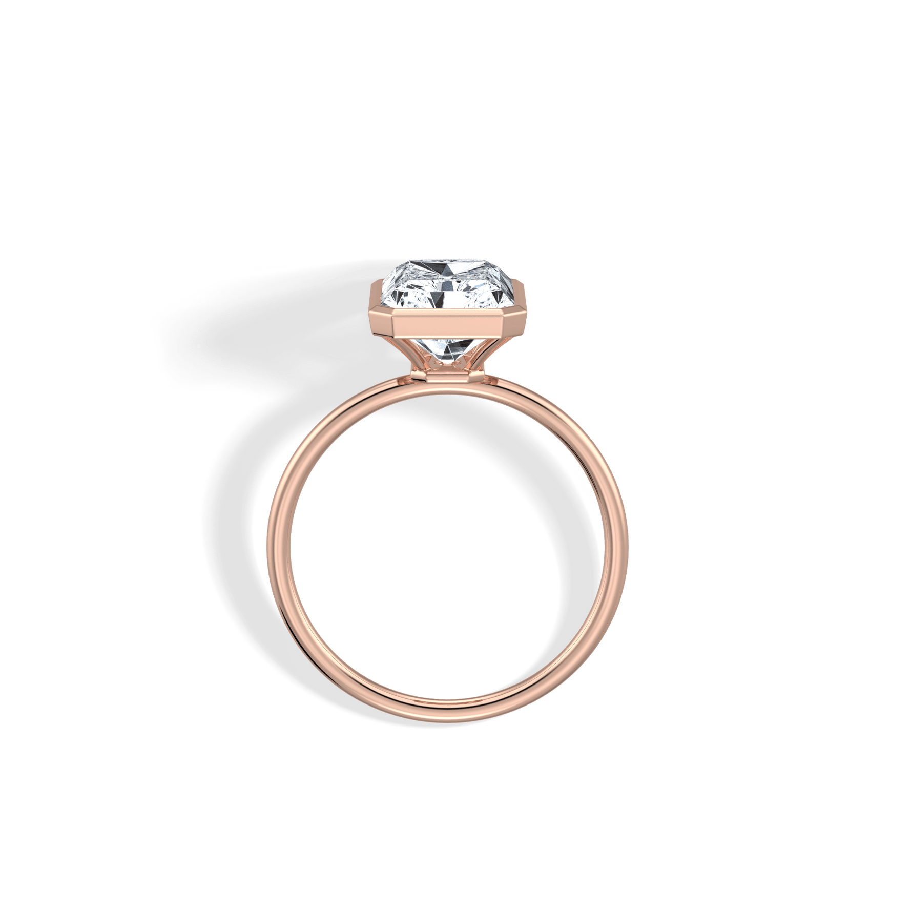 Nyla丨14K Solid Gold 3CT Solitaire Lab - Grown Diamond Bezel Engagement Ring - Rings
