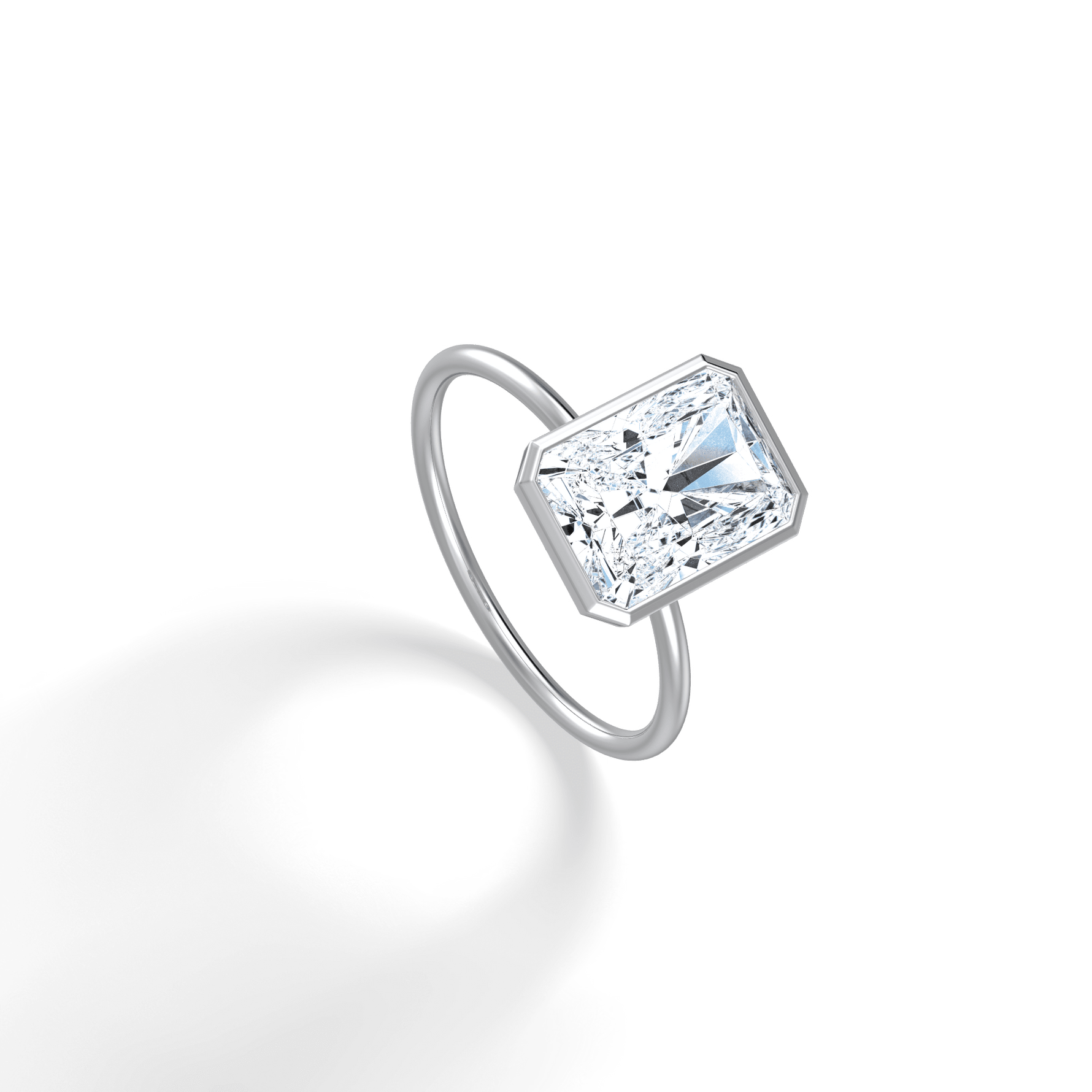 Nyla丨14K Solid Gold 3CT Solitaire Lab - Grown Diamond Bezel Engagement Ring - Rings