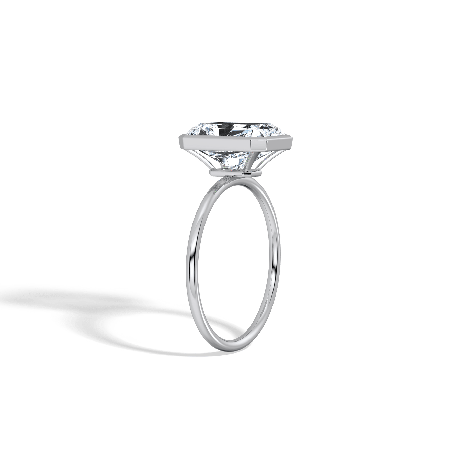 Nyla丨14K Solid Gold 3CT Solitaire Lab - Grown Diamond Bezel Engagement Ring - Rings
