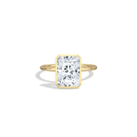 Nyla丨3CT Solitaire Moissanite Bezel Engagement Ring in Sterling Silver - Rings