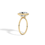 Nyla丨3CT Solitaire Moissanite Bezel Engagement Ring in Sterling Silver - Rings