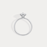 1CT Oval Cut Lab - Grown Diamond Bezel Engagement Ring in 14K Gold/Platinum - Rings
